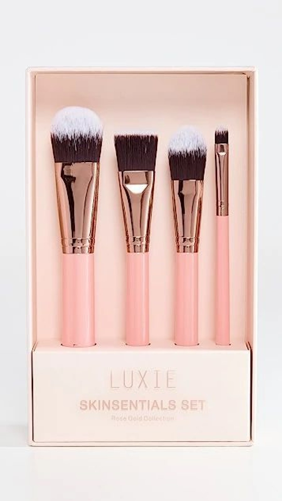 * Luxie Luxie Skinsentials 4 Piece Set Rose Gold Tools & Brushes