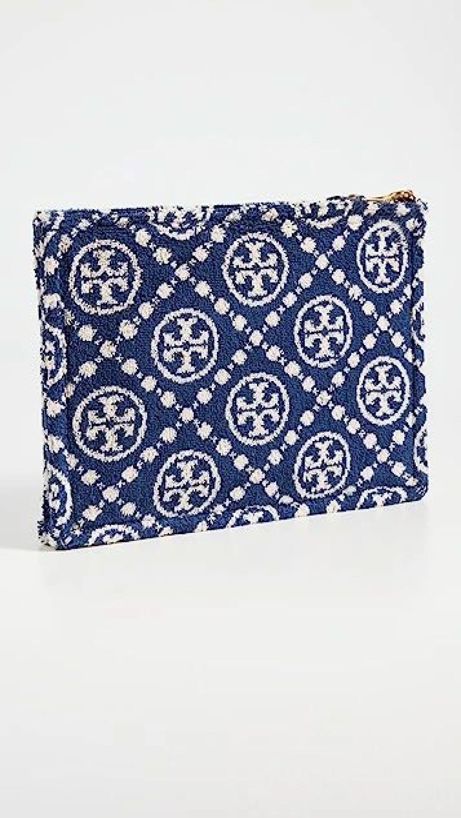 * Tory Burch T Monogram Terry Cosmetic Case Tory Navy Tools & Brushes