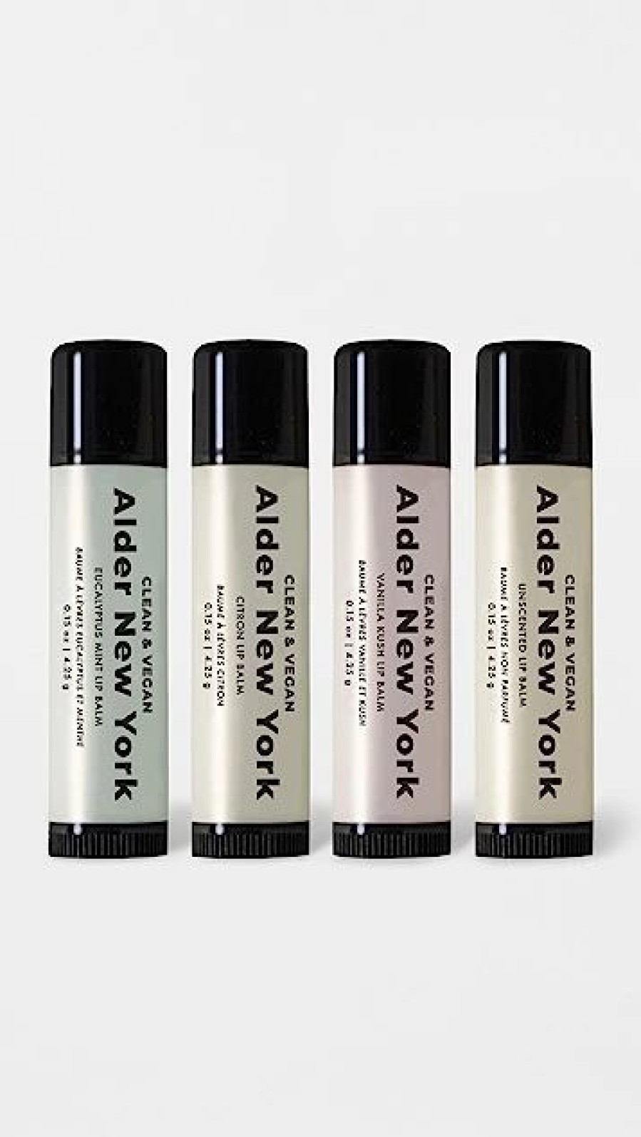 * Alder New York 4X Lip Balm Set No Color Makeup