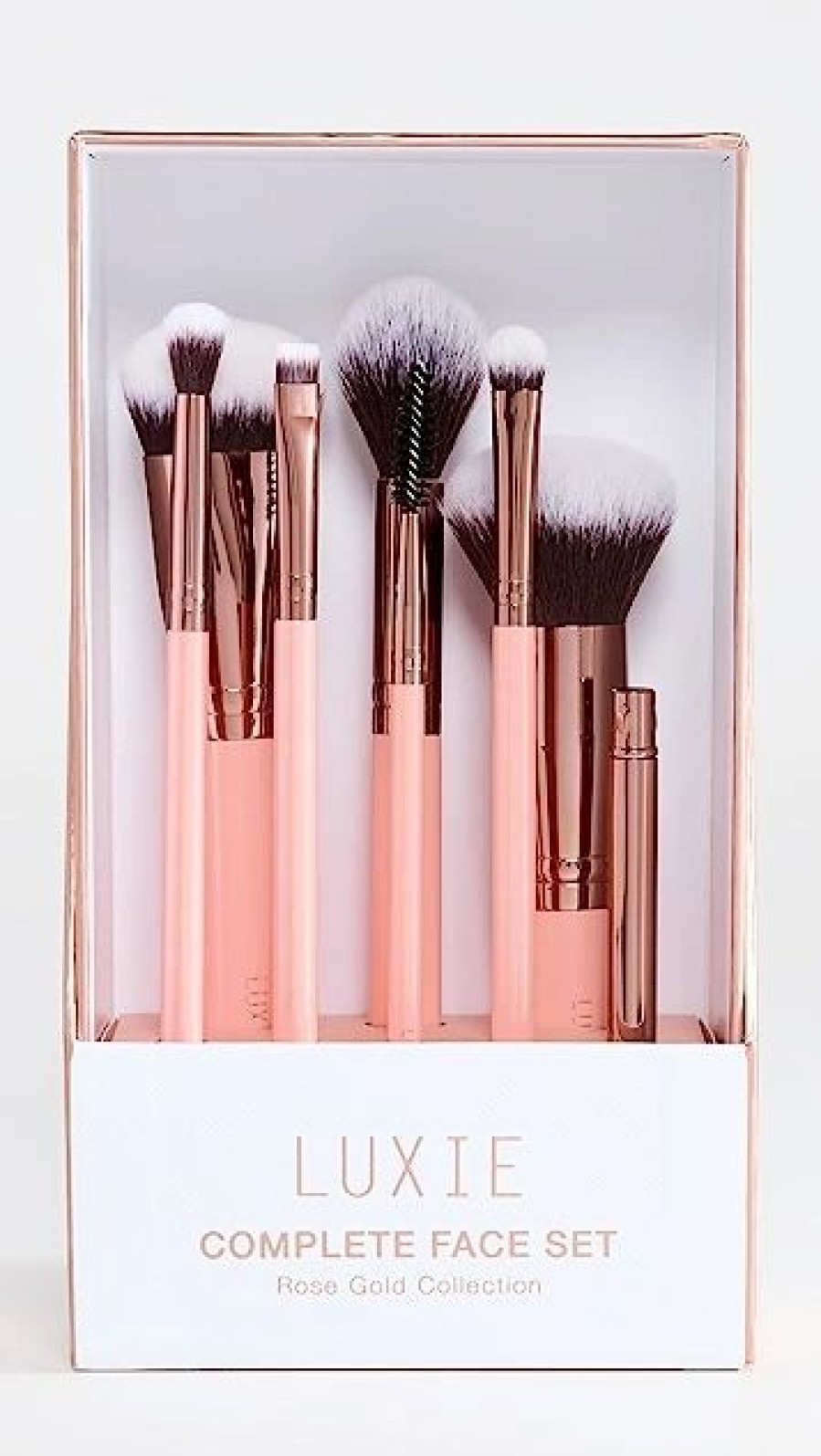 * Luxie Luxie Complete Face Brush Set Rose Gold Tools & Brushes