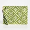 * Tory Burch T Monogram Terry Cosmetic Case Leaf Green Tools & Brushes