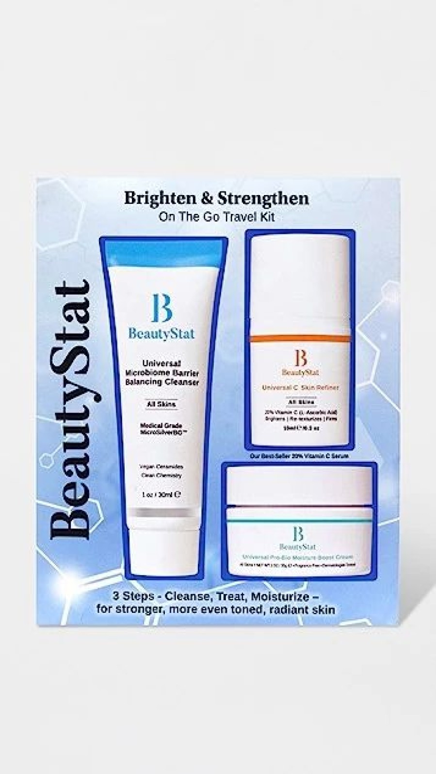 * Beautystat Cosmetics Brighten & Strengthen On The Go Travel Set No Color Skincare